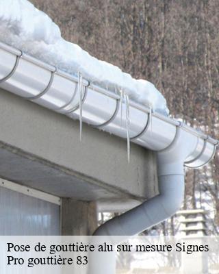 Pose de gouttière alu sur mesure  signes-83870 Pro gouttière 83