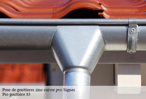 Pose de gouttieres zinc cuivre pvc  signes-83870 Pro gouttière 83